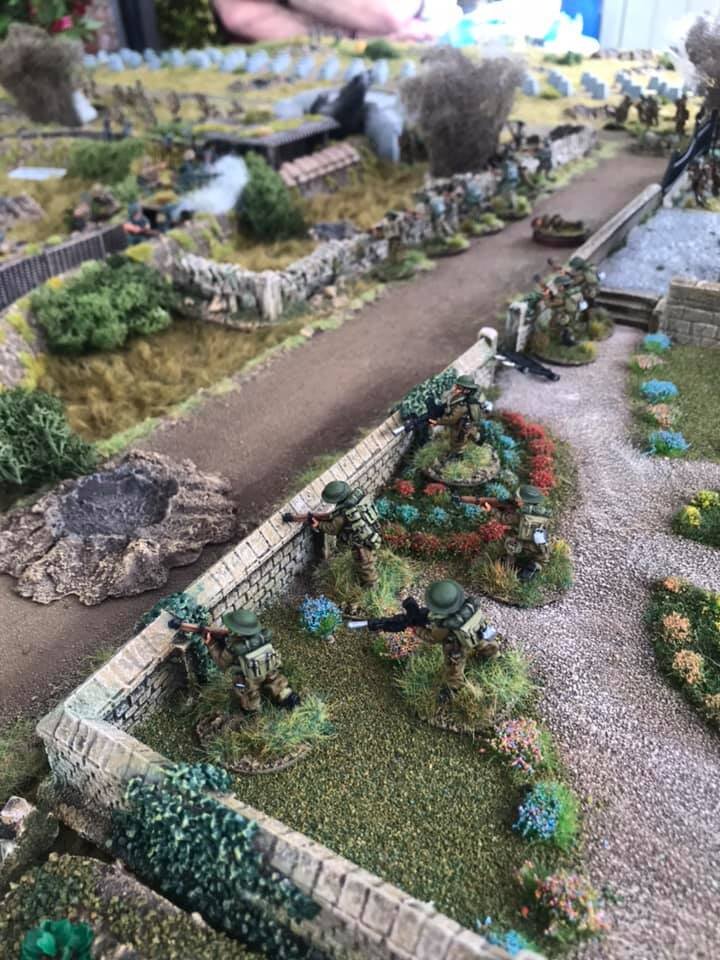 Flanking the trenches.