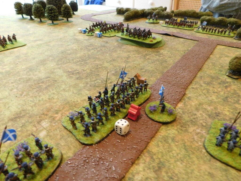 ...whilst the Cavalier infantry threaten from the south.