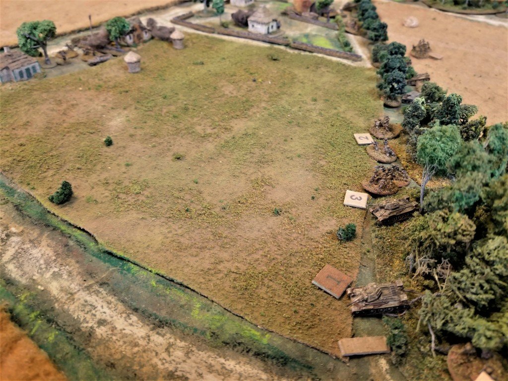 Firing across the cleared field