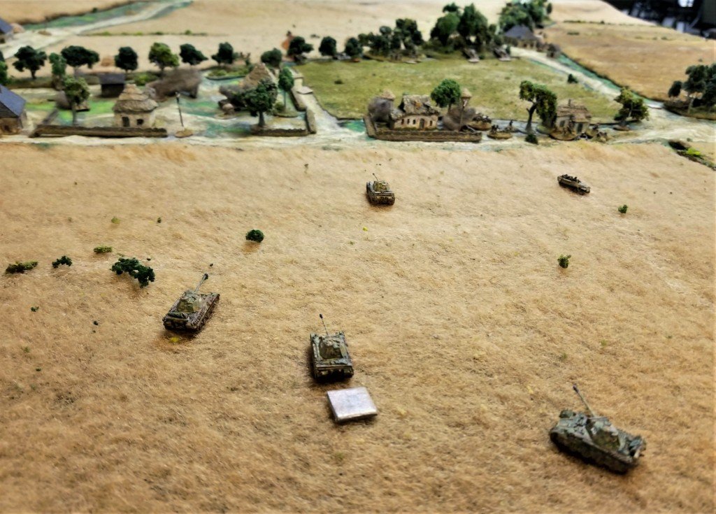Halftrack retreating Panthers advancing