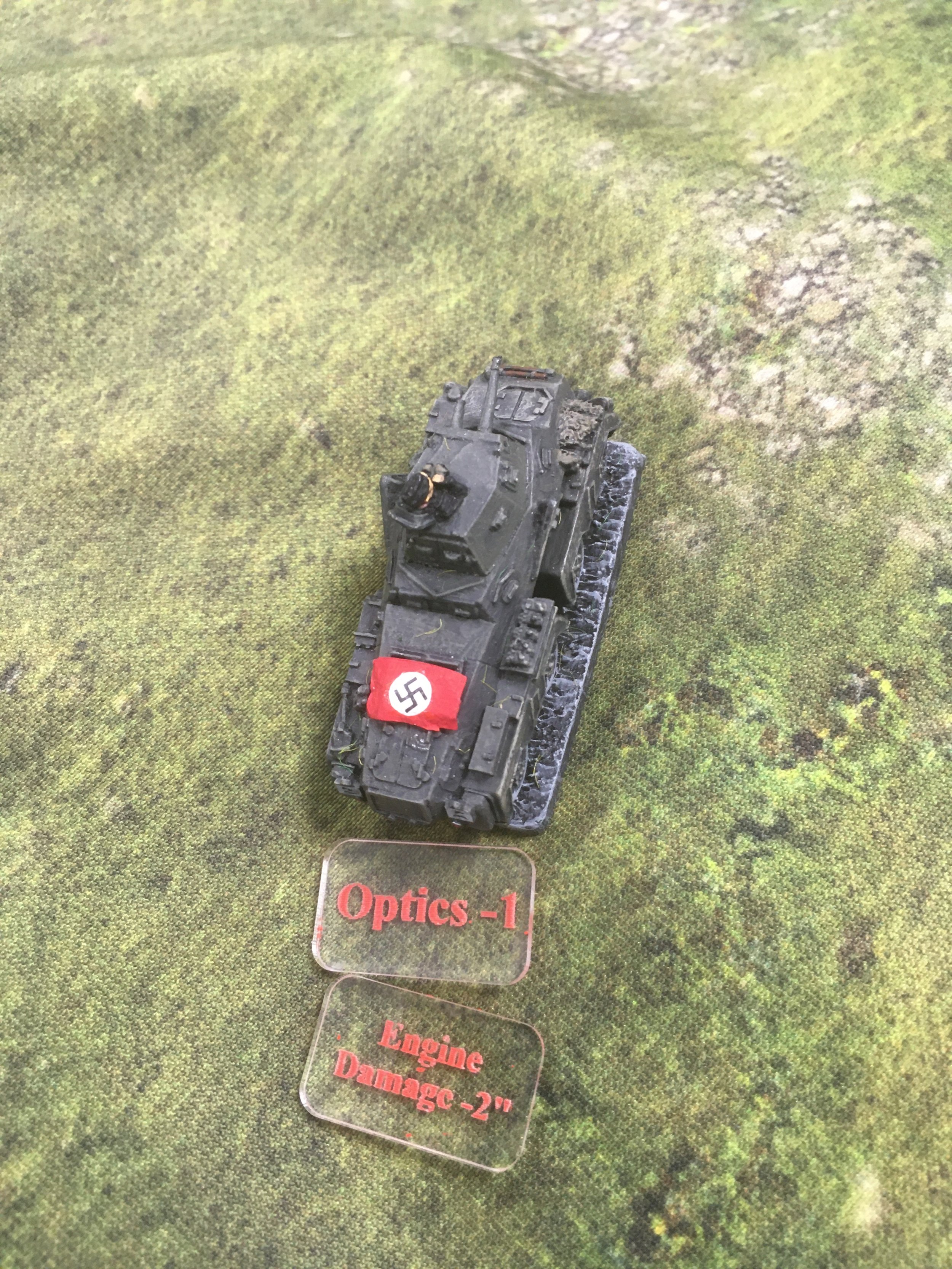 Not however before another AT round hits the Sd.Kfz 231 damaging its engine!