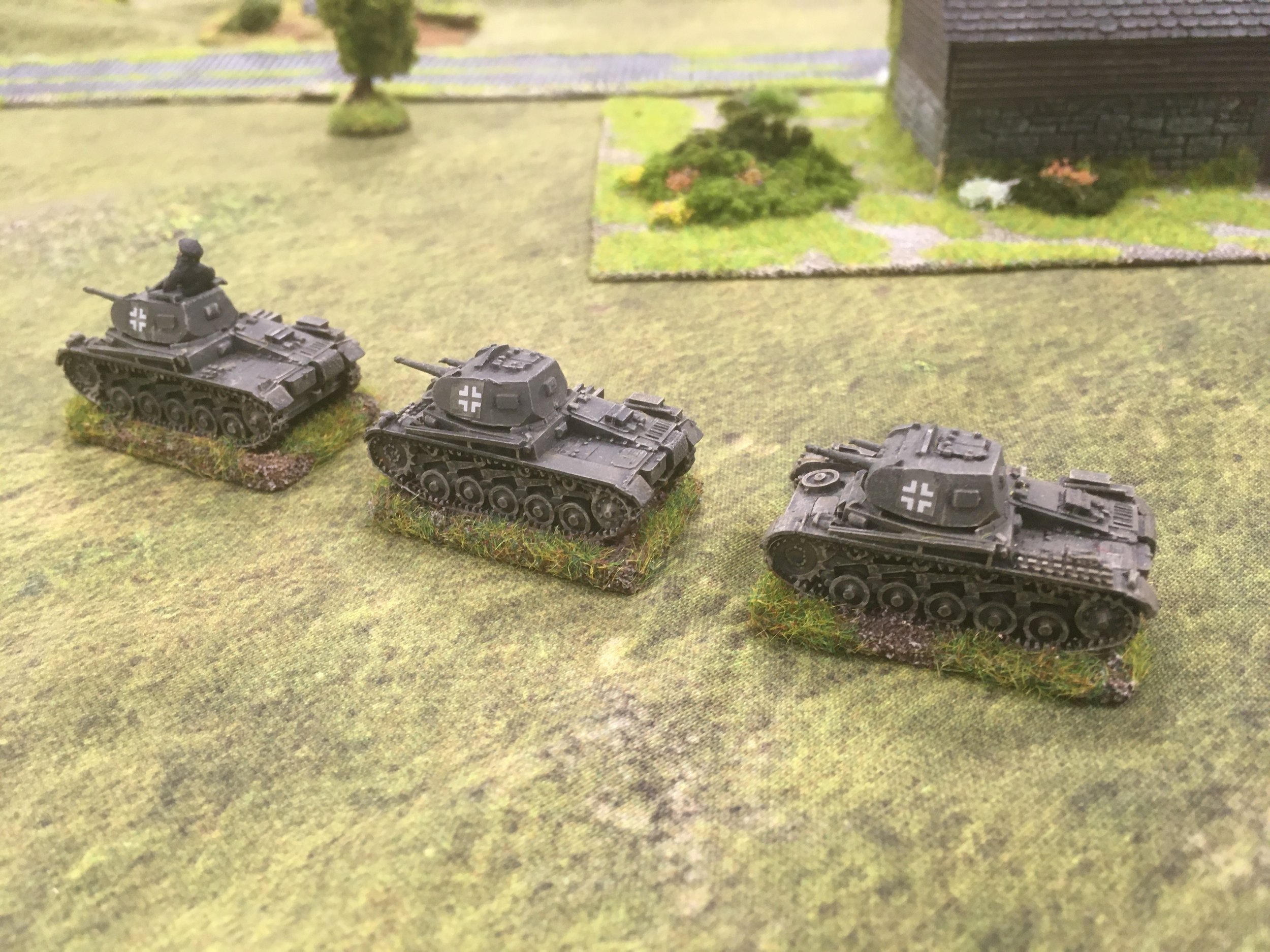 Whilst the Panzer II's head towards the village in an effort to bring their cannon to bear on the defenders.