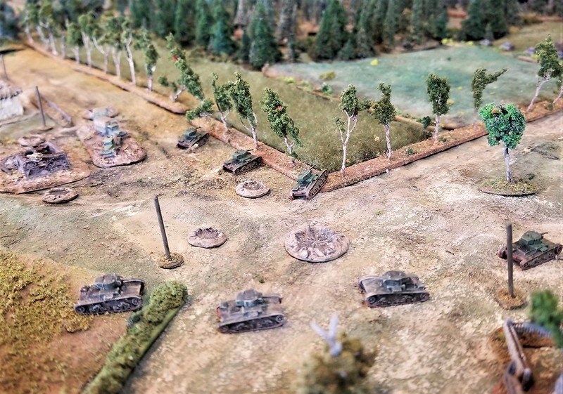 The T26s move to face the panzers