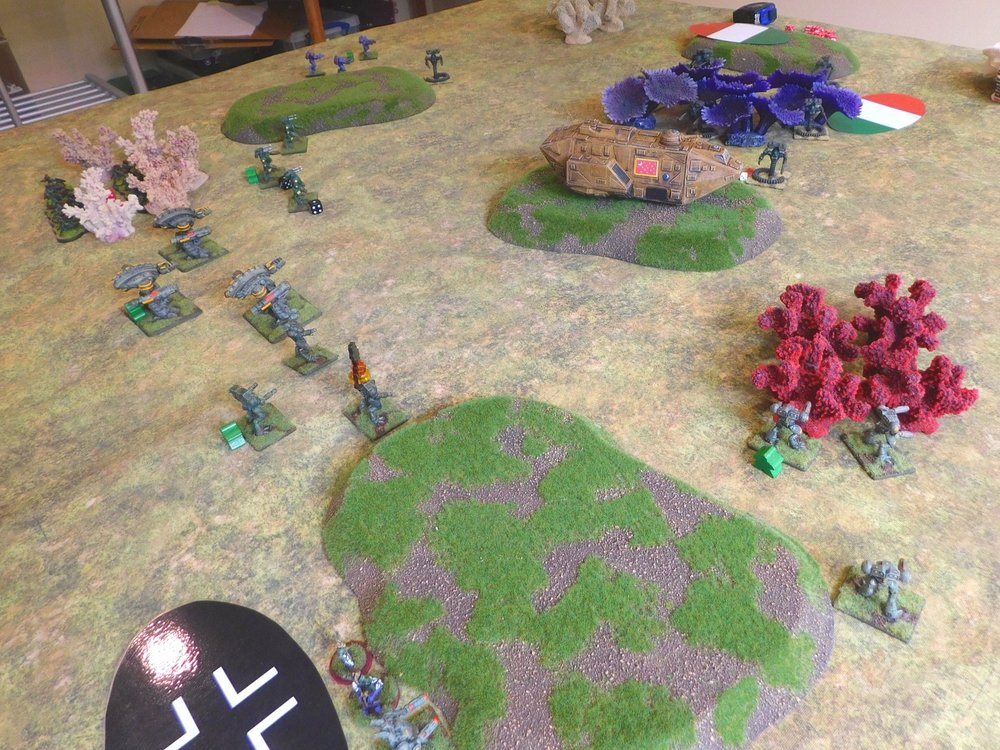 View from behind the Protolene battleline