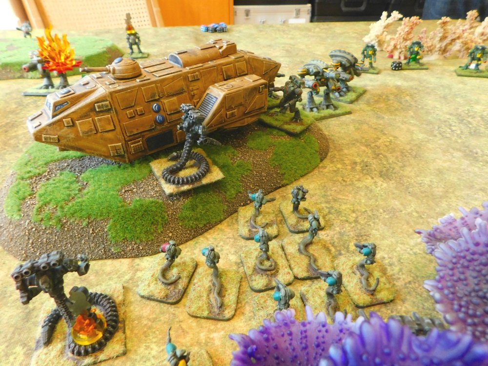 A Second Astagar infantry platoon heads for the ship and to try and flame the other Marrock!