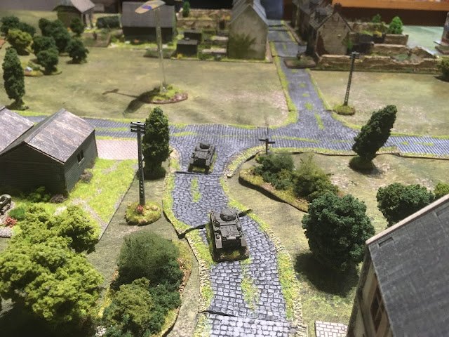 With the Panzer I's moving forward more centrally.