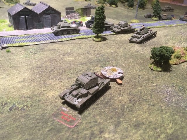 Three 37mm shells hammered into the British tank knocking out is 2 pounder main gun and inflicting Shock on the crew.