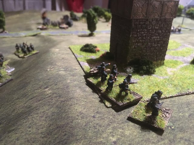 The German infantry had by now managed to get across the road and were looking to consolidate before moving on the village.