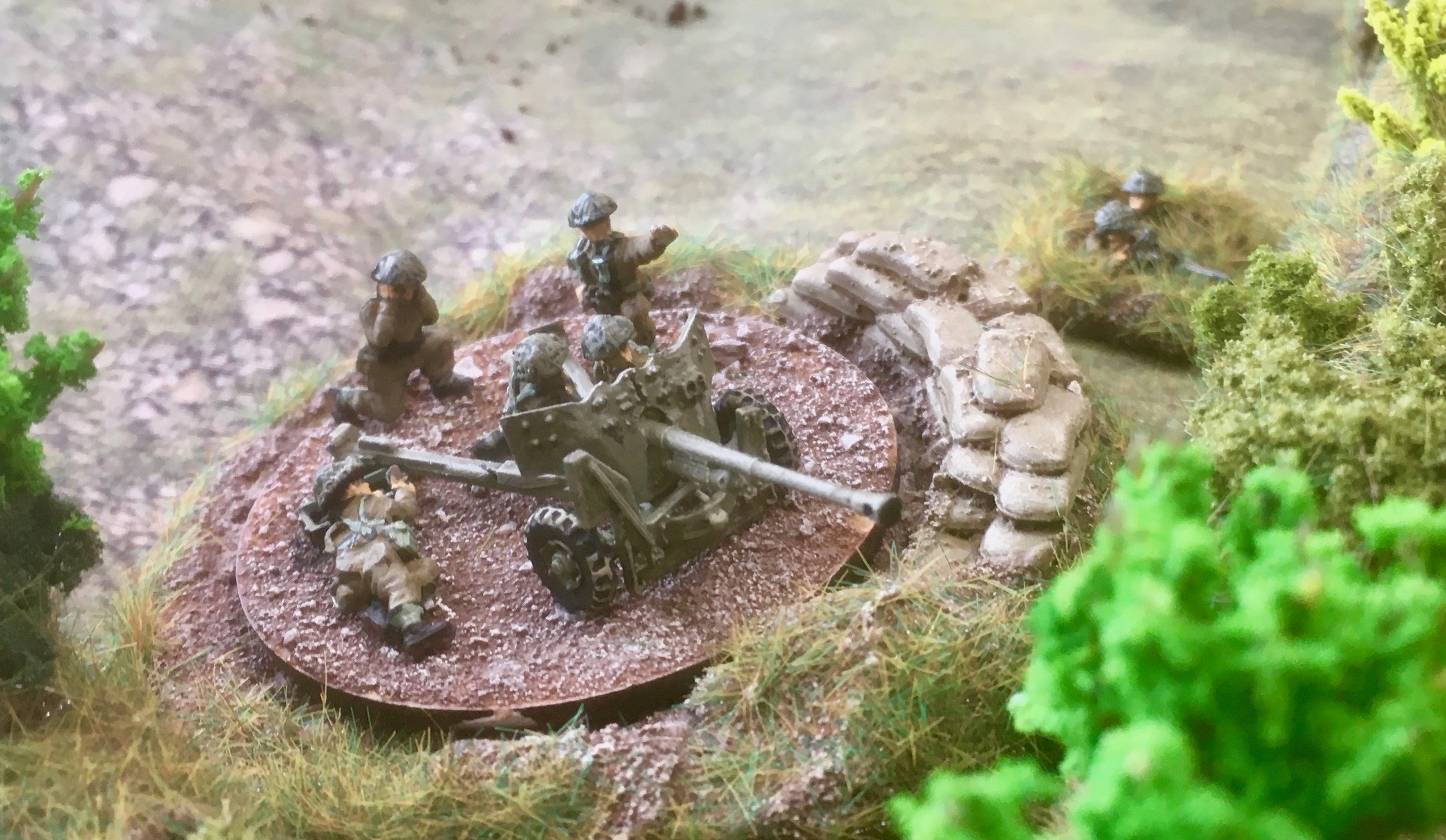 Andy then revealed one of his blinds and deployed a 6-pounder anti-tank gun!
