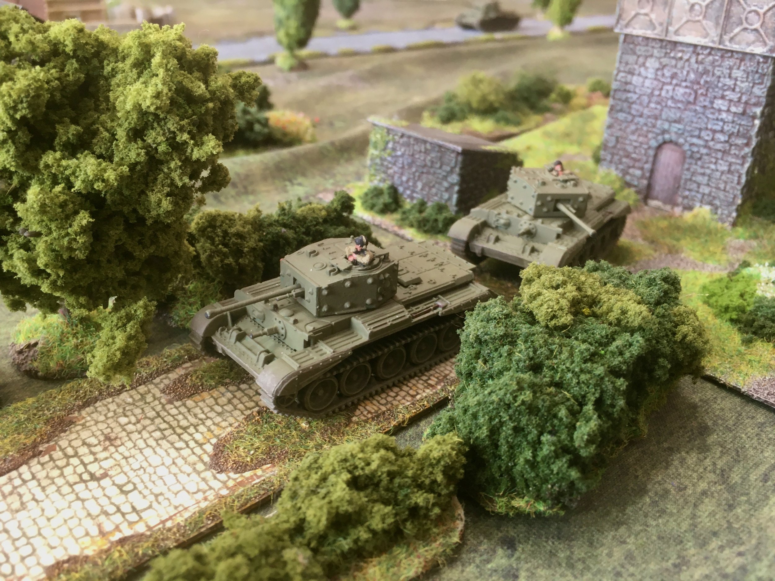 Whilst the first tanks of C Squadron 2nd Welsh Guards advance towards the town - let's give the Hun some Welsh sugar boyos!