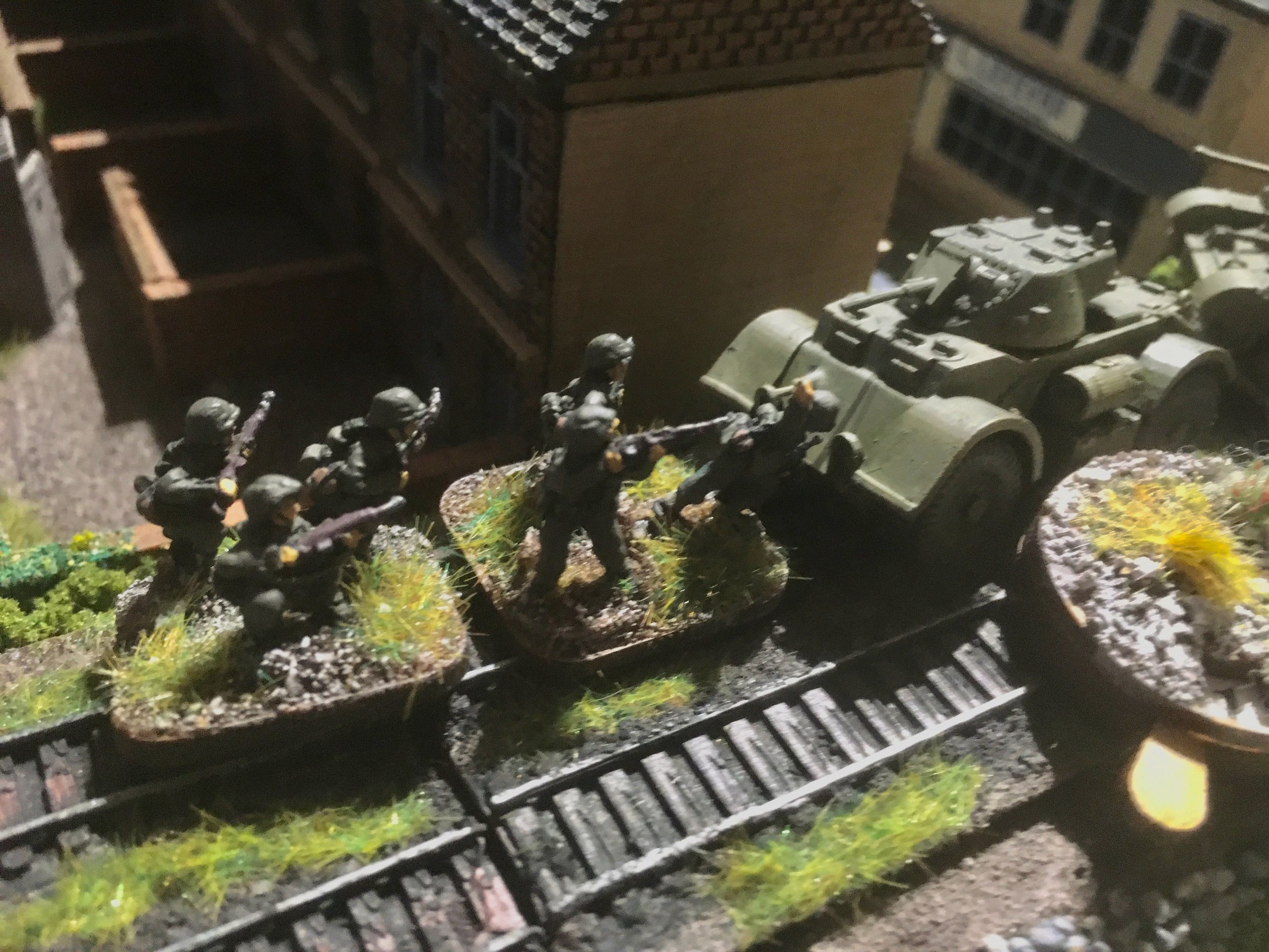 Whilst the remaining infantry there attempted a desperate, but unsuccessful, close assault on the Staghound.