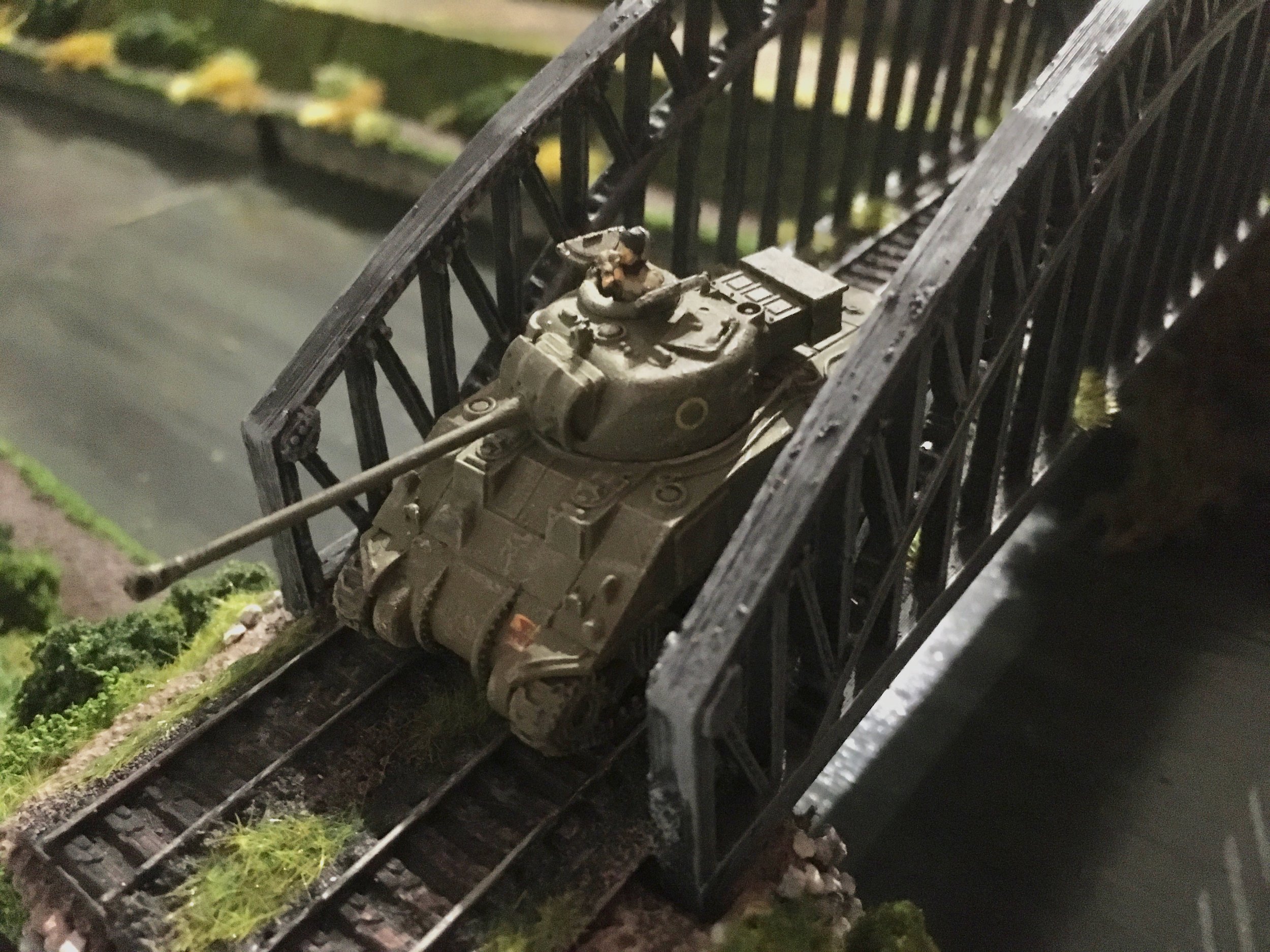 Whilst a Welsh Guards Sherman Firefly crossed the canal.