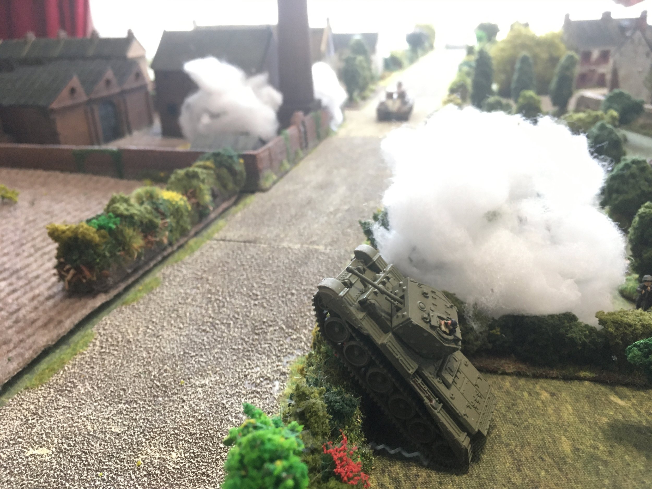 The Panther (somehow) spotted the beached Cromwell...