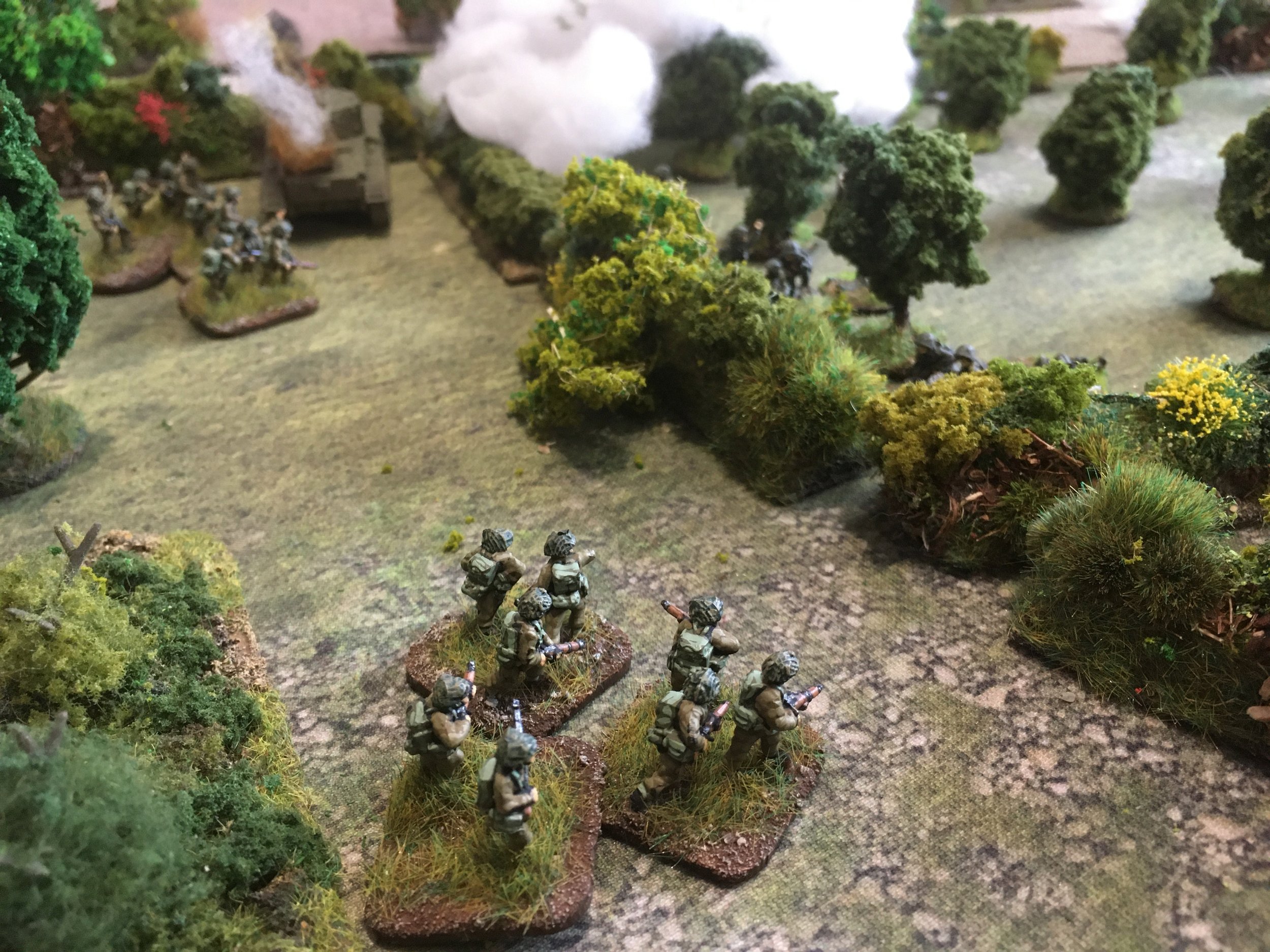 Despite the loss of another Cromwell, the infantry continued to uphold Welsh honour and advanced onto the abandoned German infantry position.