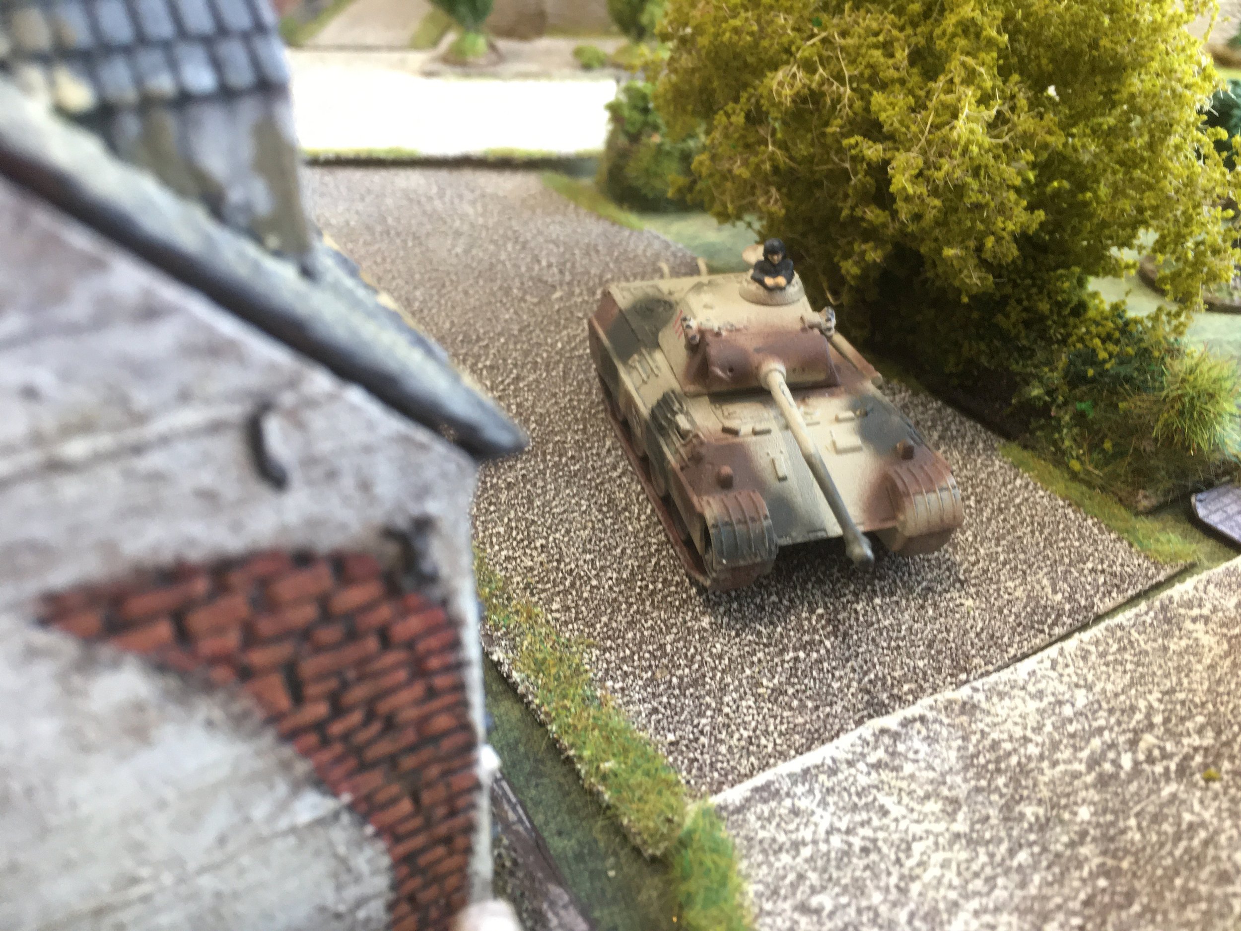 However the bad day for the tanks of the Welsh Guards was not over as the Panther spotted a target heading towards the bridge...