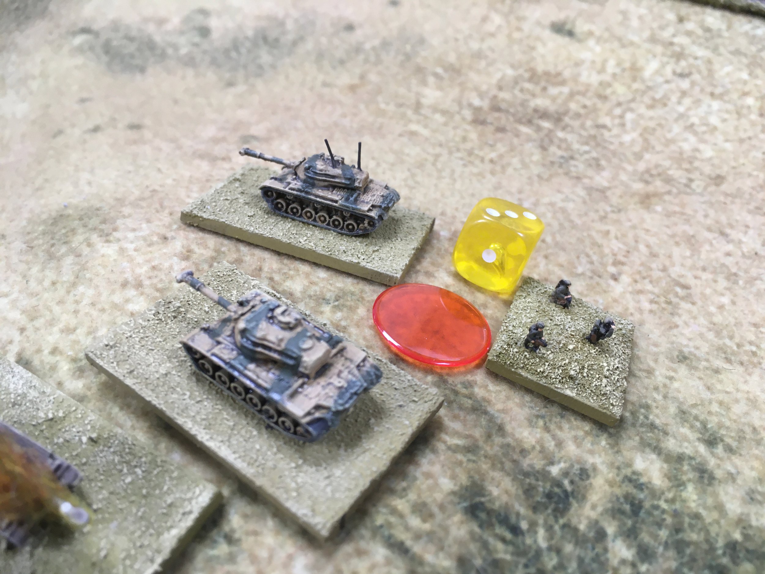 Their fire saw another point of Shock inflicted on Lieutenant Al-Dardour's tank and the crew bailed out. This meant the Jordanians had lost both their Big Men in one turn!