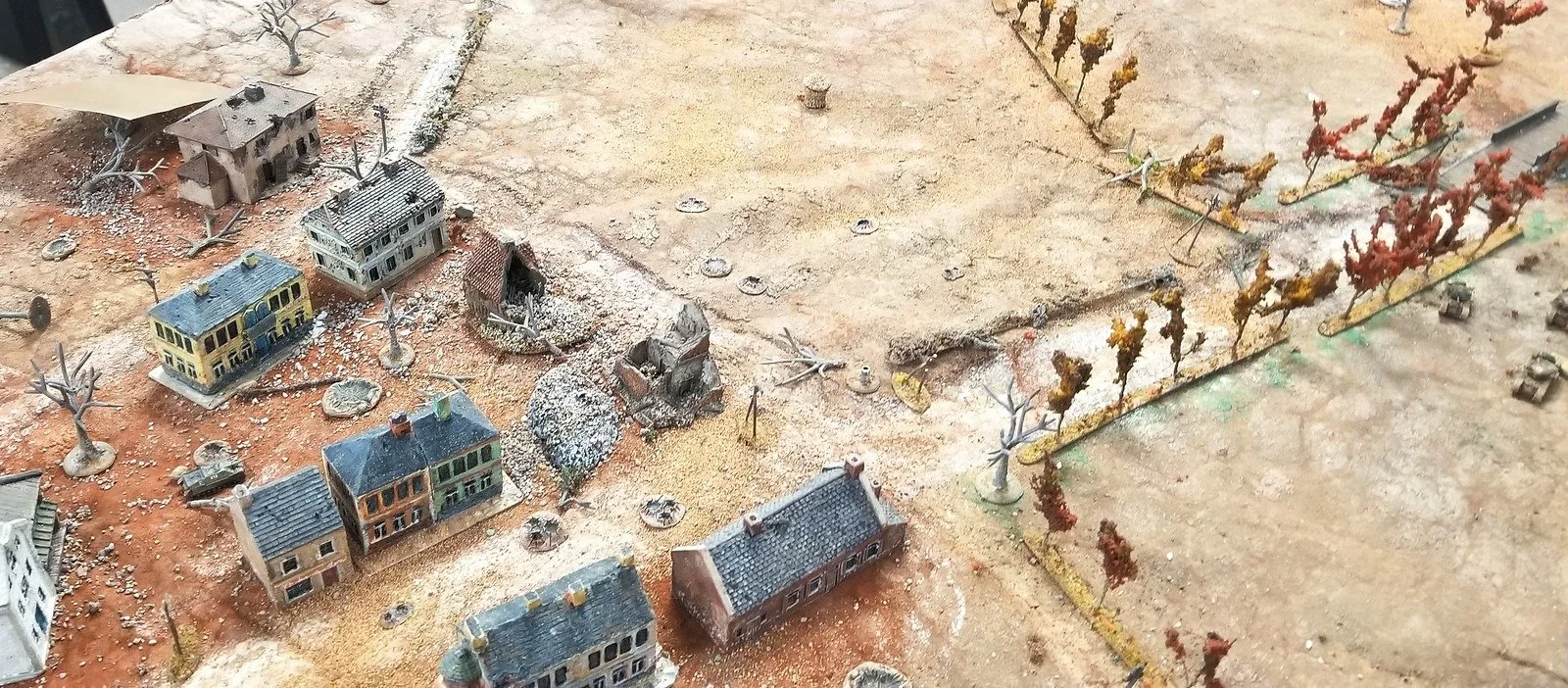 Firing from the village