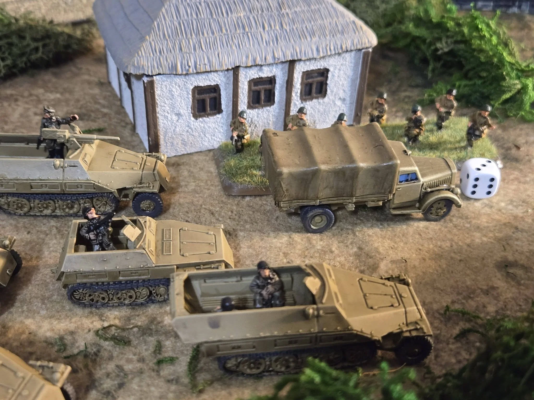 ...once the Germans arrived it was my 8-man smg squad jumping out from hiding and lighting up the loaded transports that caused the most excitement. 