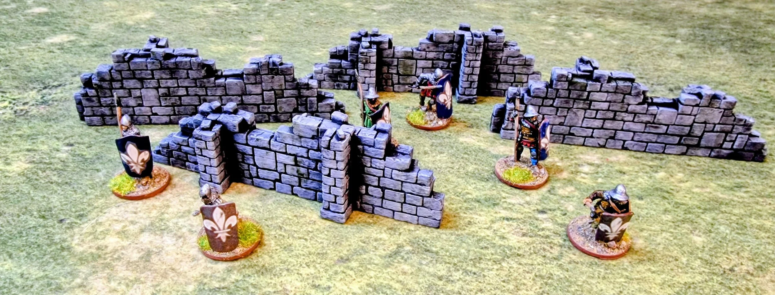  4 x 28mm 3d printed walls 