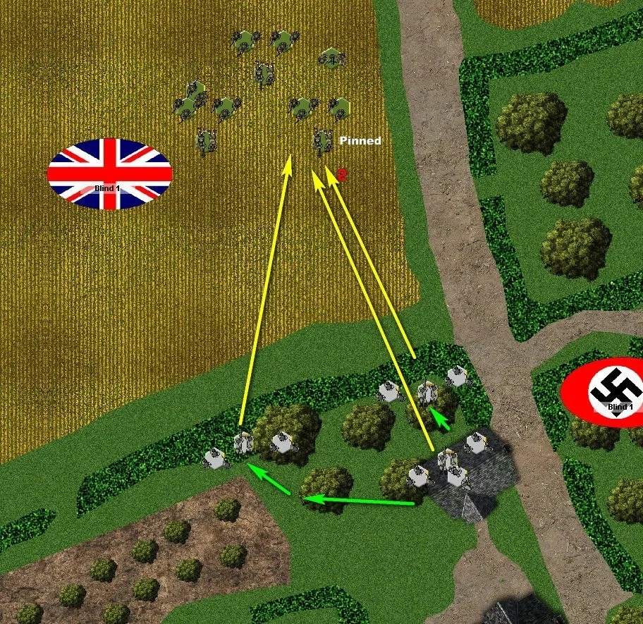 The Germans lay down fire