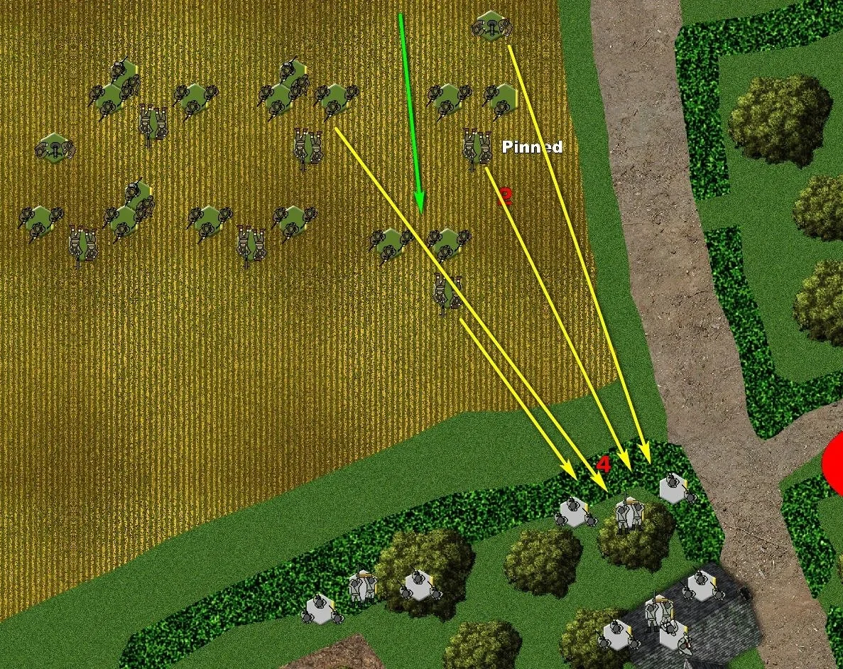 The British lay down suppressing fire