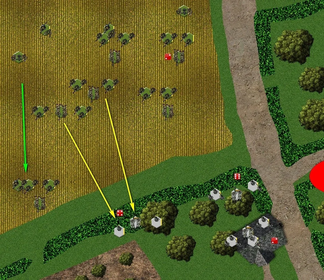 The British 1st Platoon takes its toll on the German defenders
