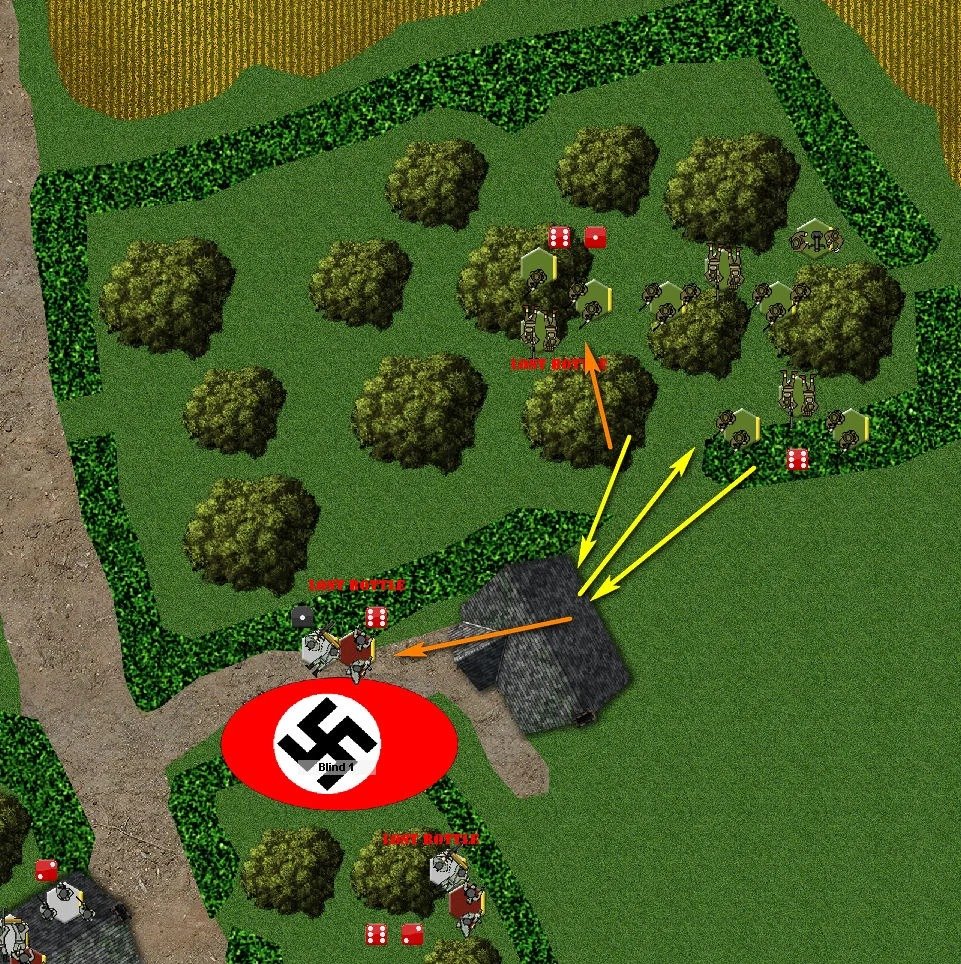 The German MMG retreats