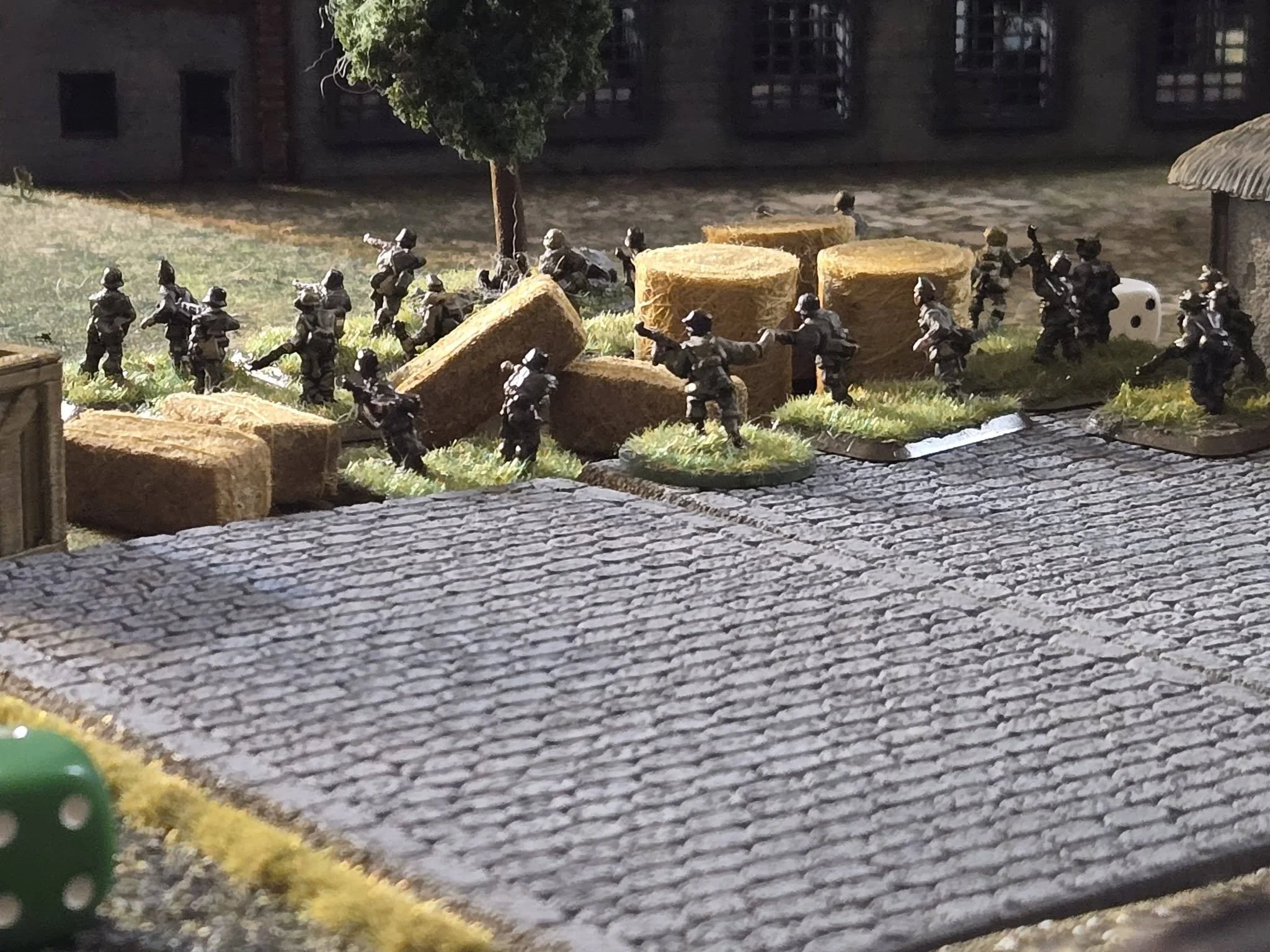  German infantry advance on the cement factory, hoping to flank the Soviets. 