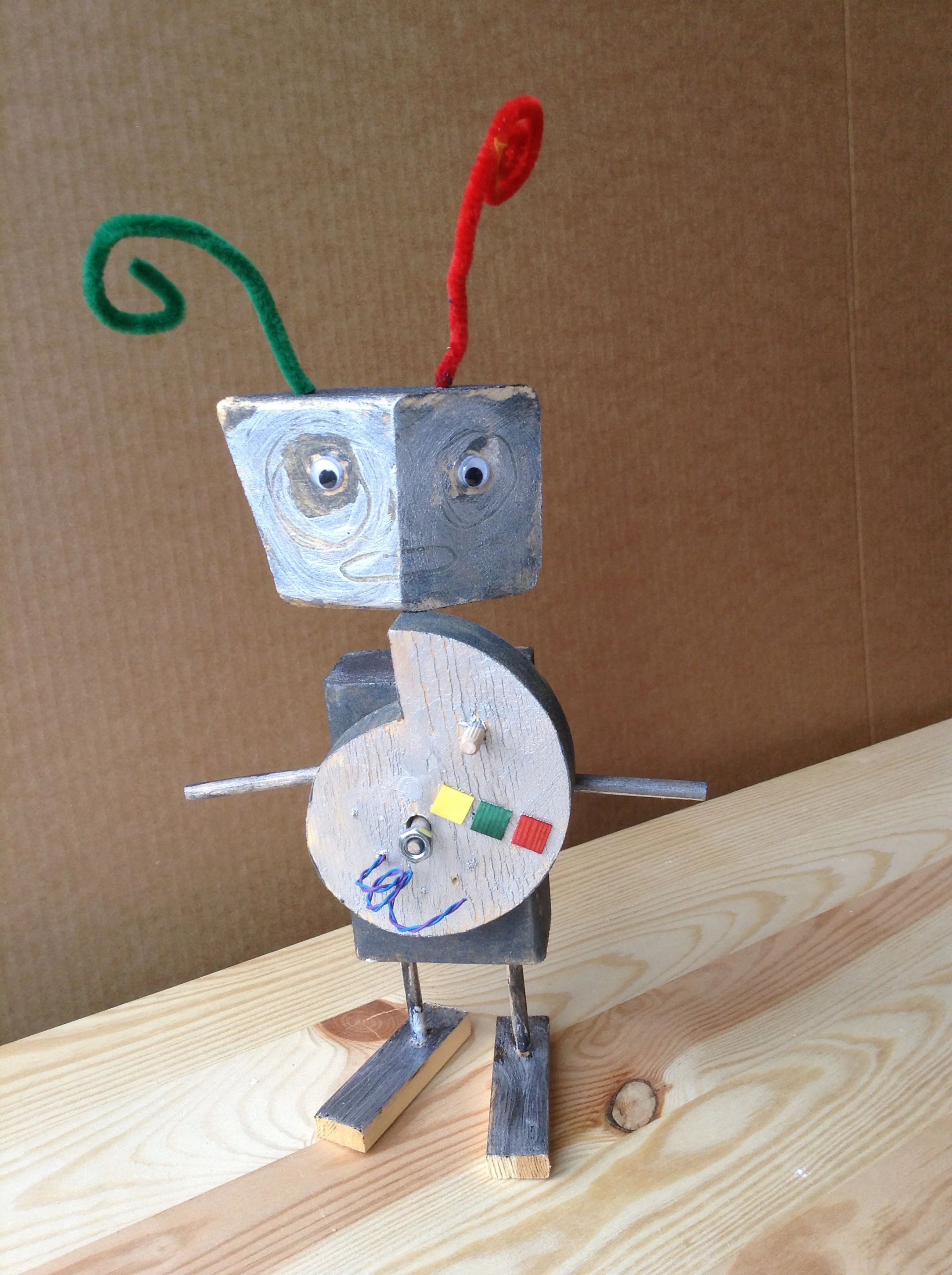 Forskrekket robot