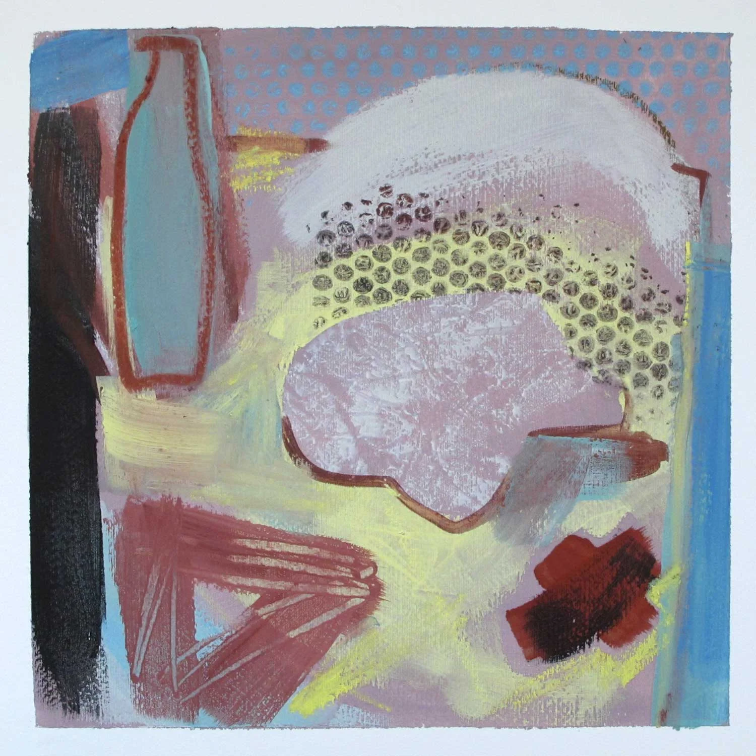 Serien "Ting Jeg Ikke har" 2012. 40 x 40, Gummitempera på papir