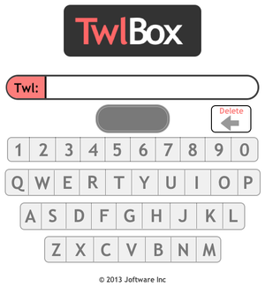 Twlbox Twlbox.com helps people connect to content via 3-4 digit codes! It was one of the first products developed by Joftware (SoftwareRandD.com) and greatly inspired FinancialContribution.com.