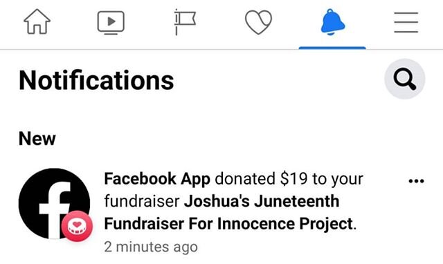 Happy Juneteenth! If Facebook offers to donate the first $19 (or any amount of money) to an organization you choose if you just set up a fundraiser, do it! It only takes a few seconds. 💸
.
.
.
.
 #Juneteenth #HappyJuneteenth #Facebook #Donate #Donat