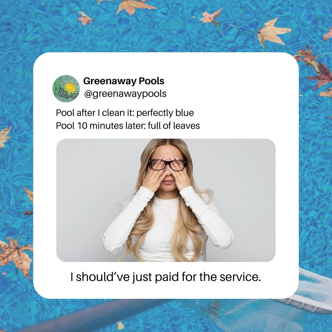 Clean pool? More like leaf collection. 🍂💦
Call: (662) 251-9559
Visit: www.greenawaypools.com