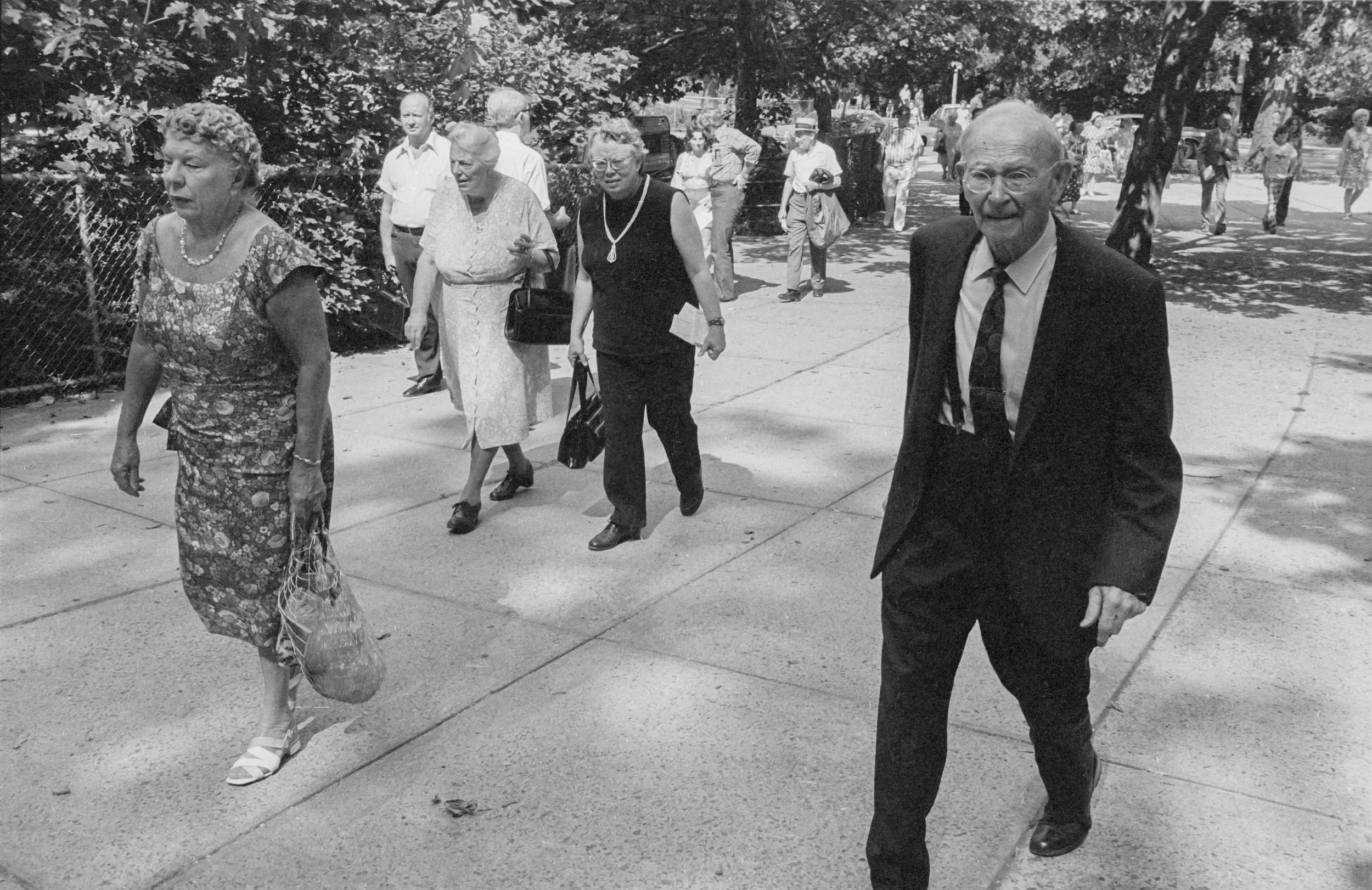   Walking to Concert, Forest Park, Queens, NYC, 1975  