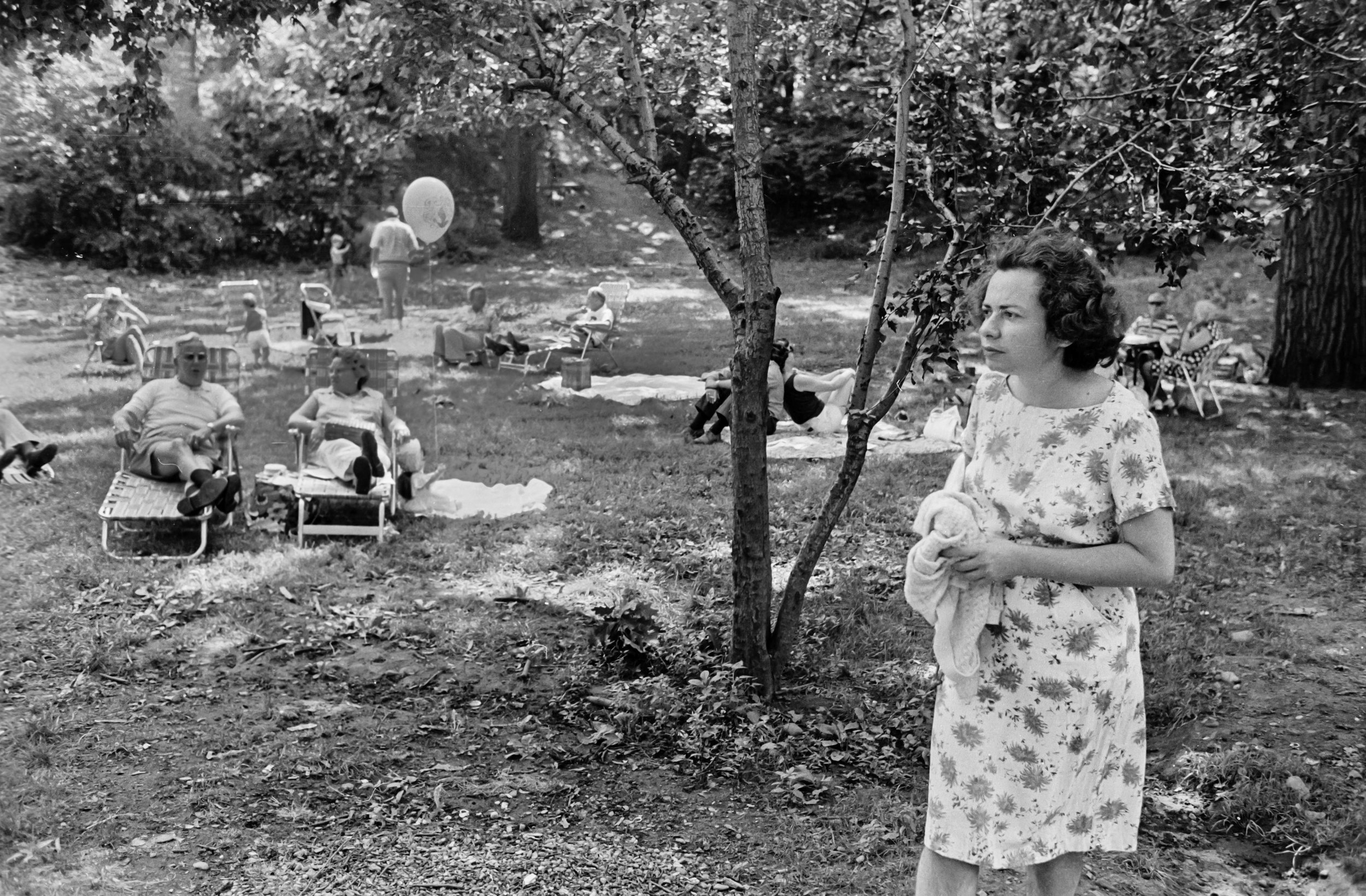   Woman Waiting at Concert, Forest Park, Queens, NY, 1975  