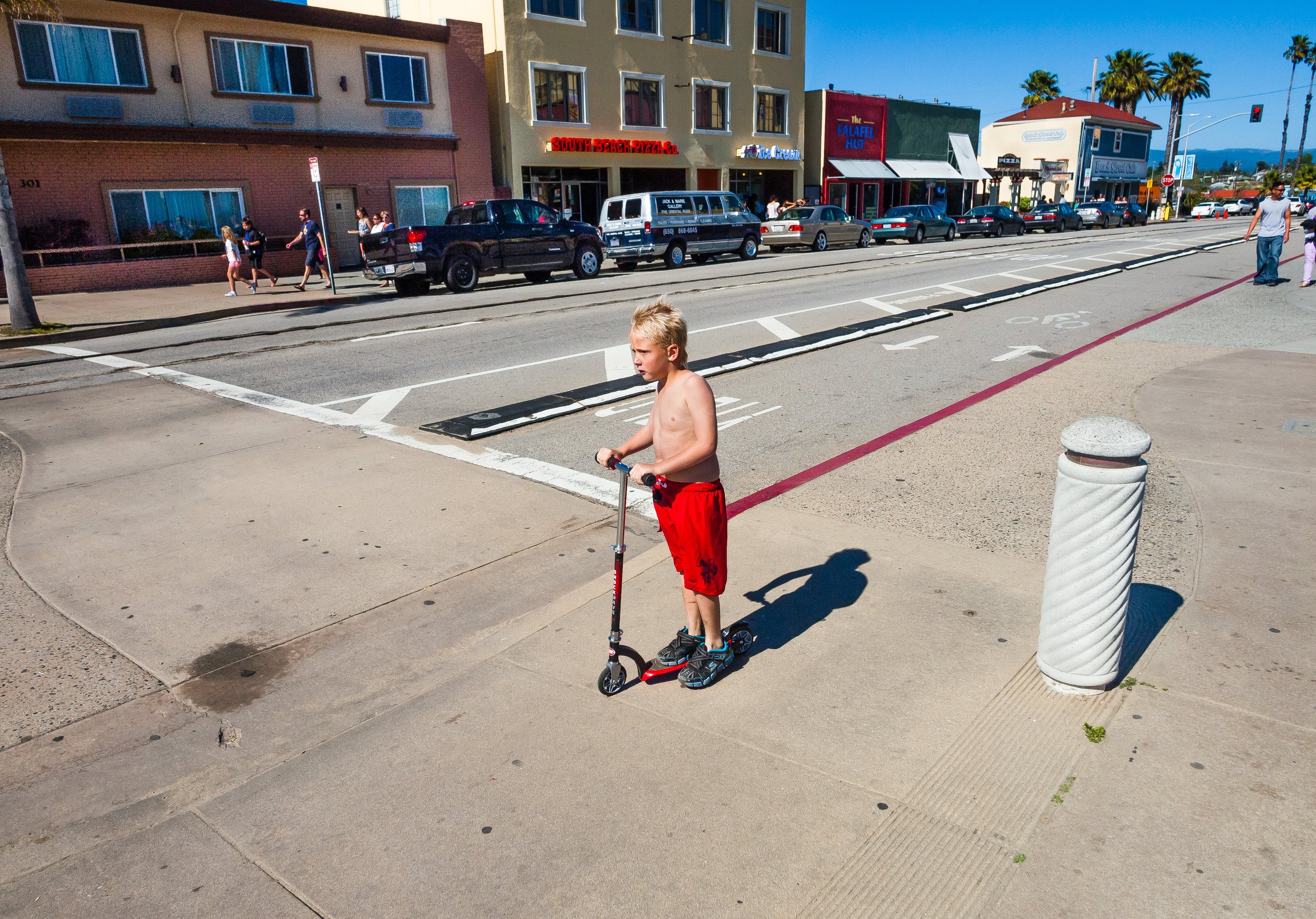 Boy With Scooter, Santa Cruz, 2013