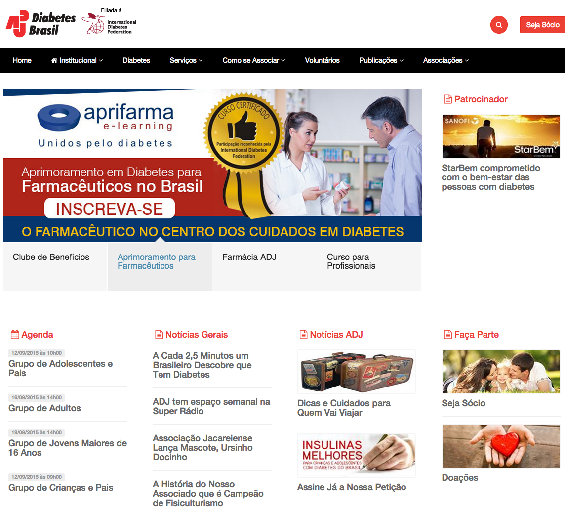 The new ADJ homepage . 
