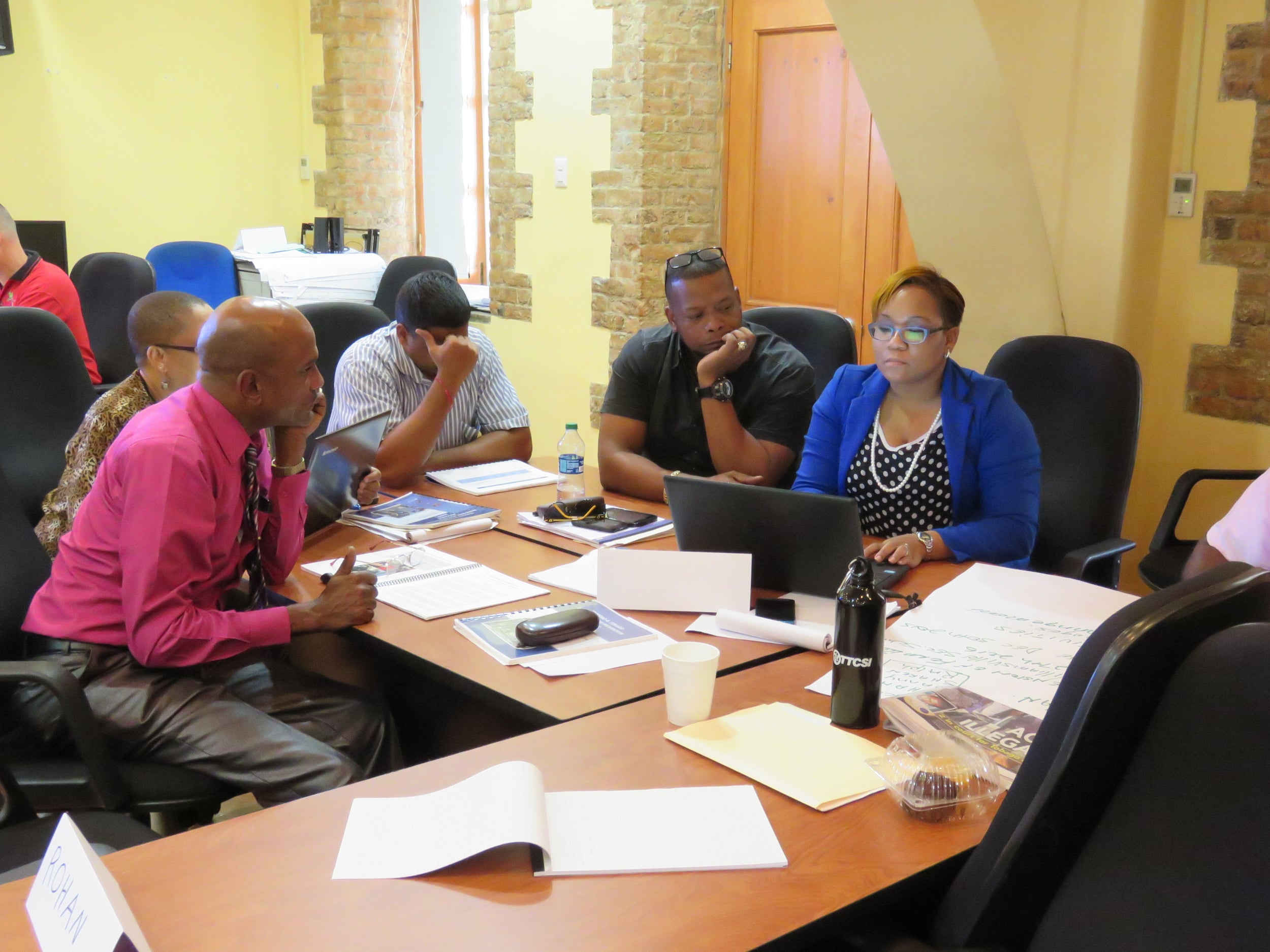 Sharon Francis-Gaines (right) works with a group to create an action plan at RAPP accreditation training in October 2015.