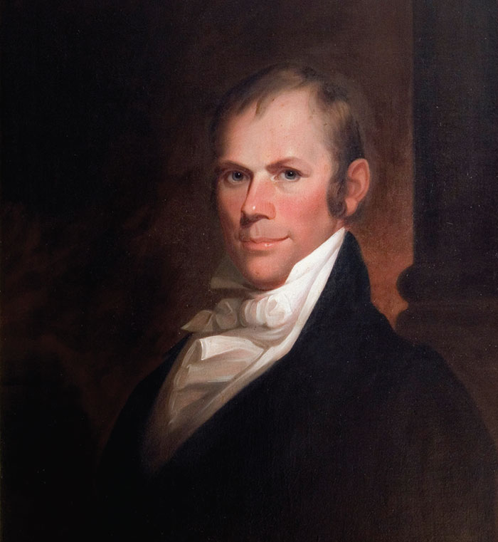 Henry Clay (1777-1852) was renowned in the Western Hemisphere as a strong proponent of pan-Americanism. Transylvania University Matthew Harris Jouett.