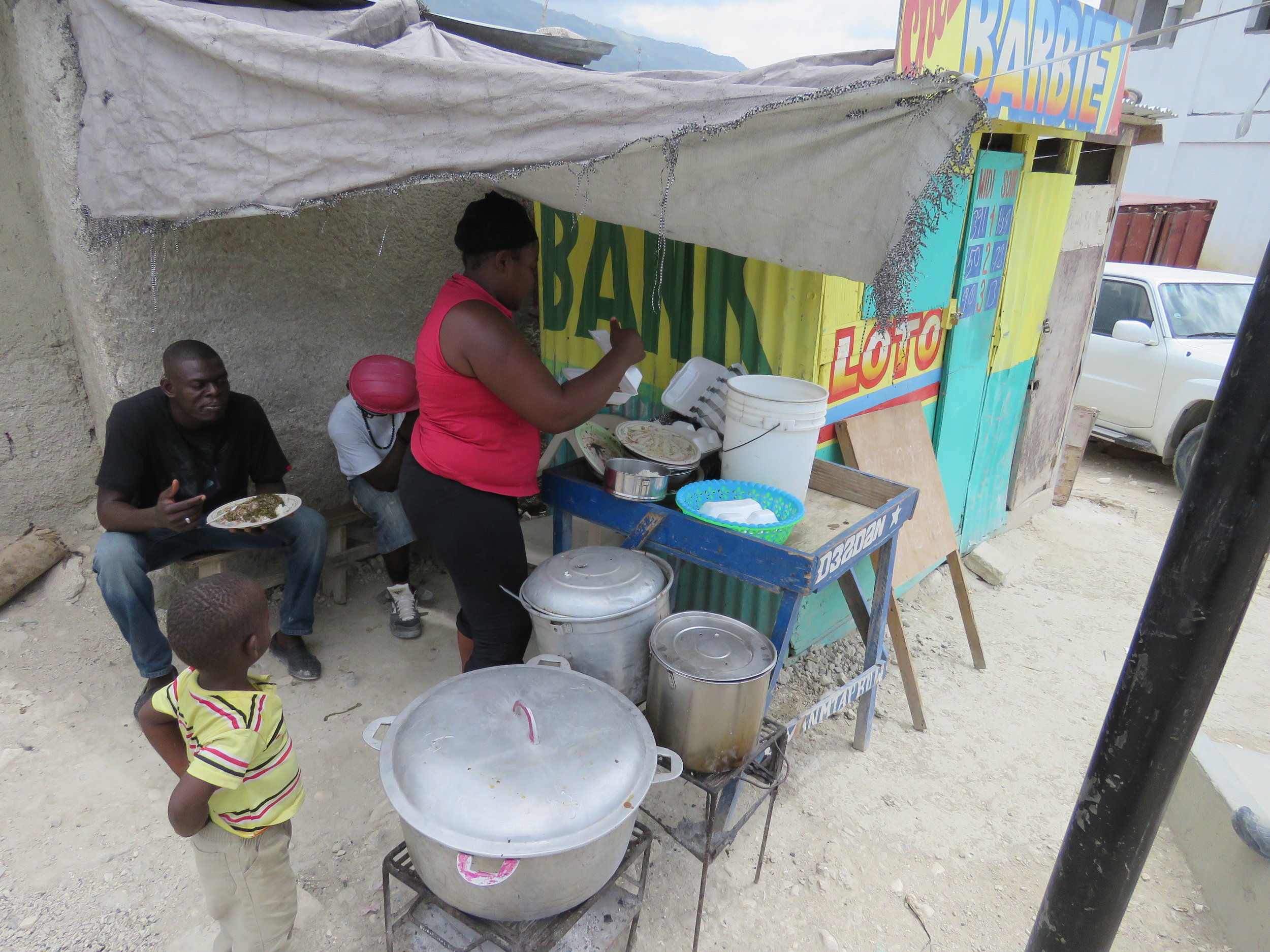Magdala's lalo stand has seen an uptick in business since the construction started in Delmas 32. (PADF, 2016)