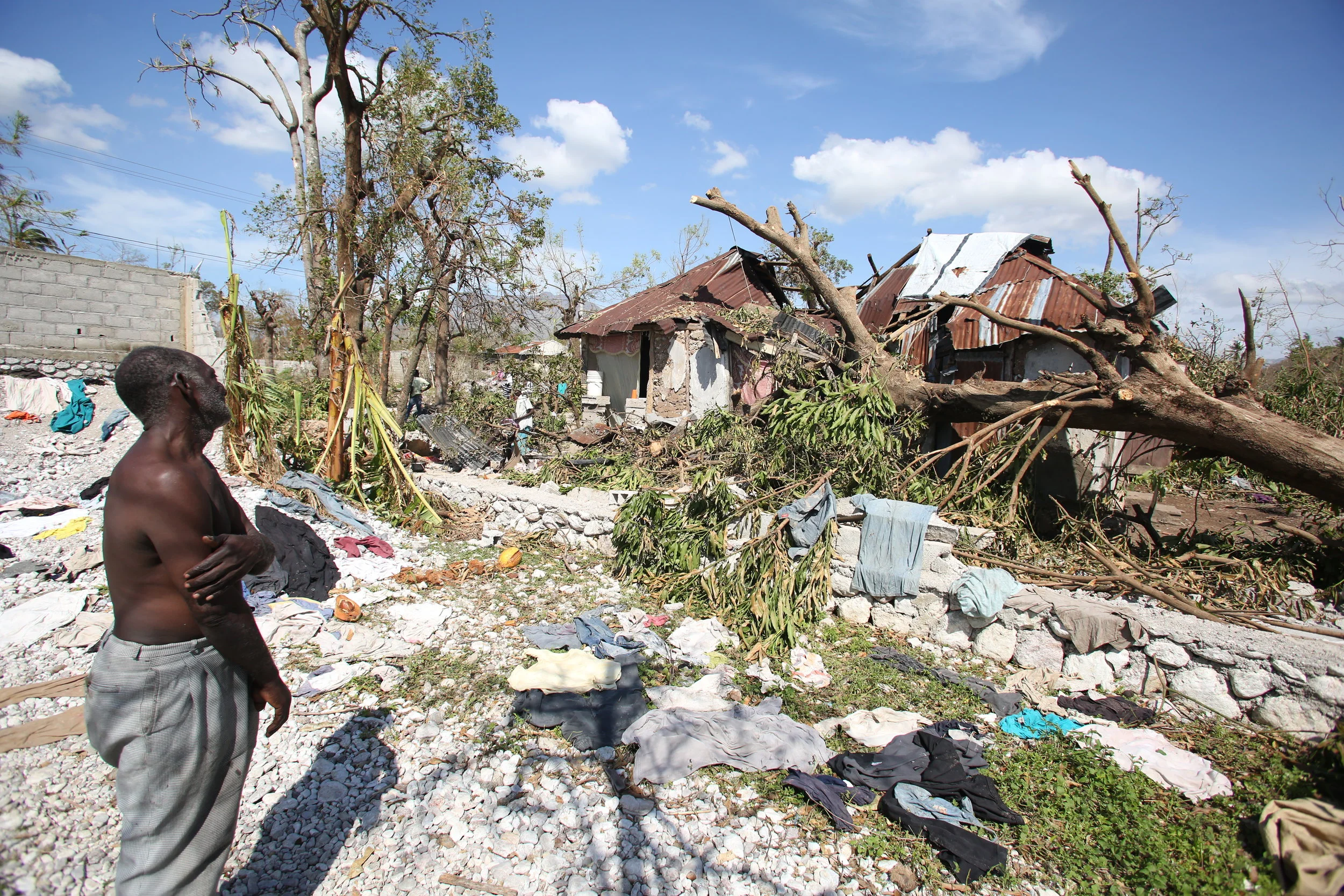 Joseph St. Fort lost everything when Hurricane Matthew ripped through the town of Ca mp Perrin, southwest Haiti. (Jeanty Junior Augustin)