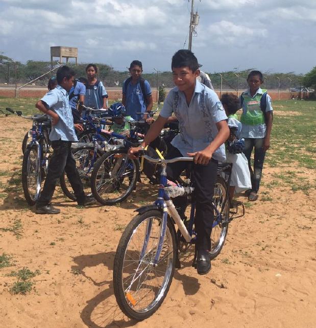 Bike delivery in La Guajira .