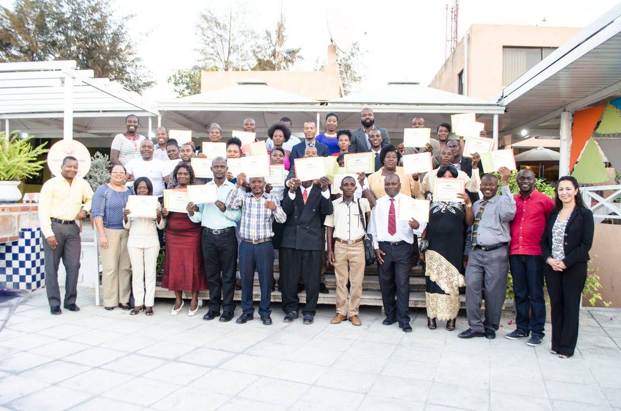 Winning entrepreneurs celebrate their awards