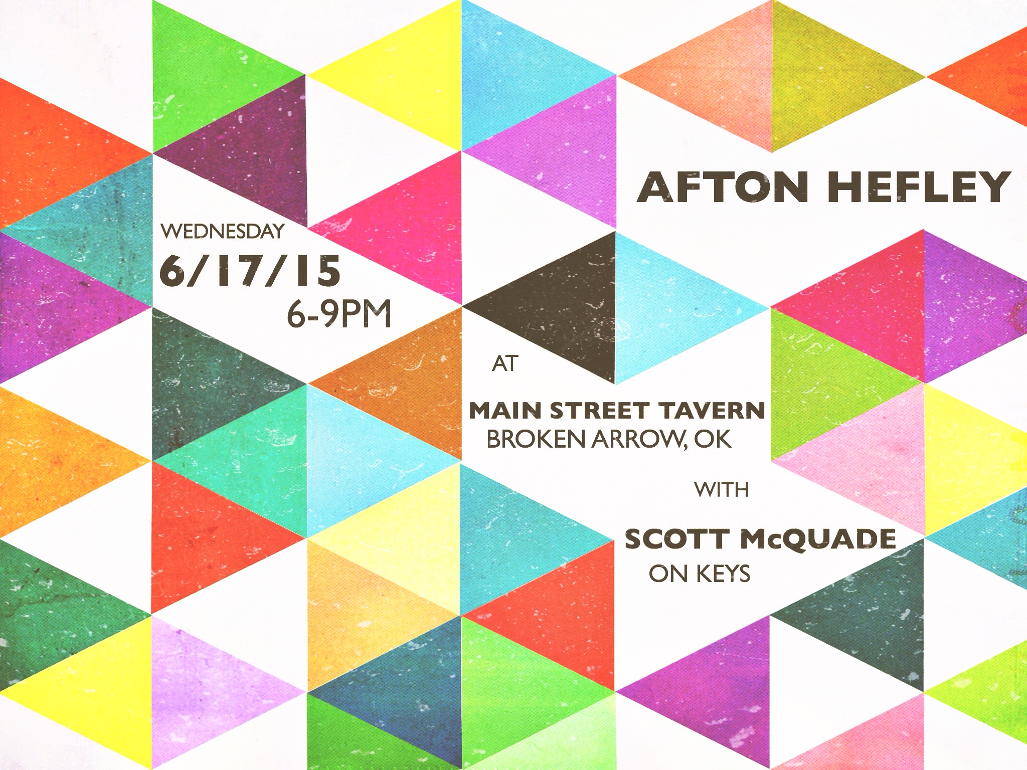 Afton Hefley & Scott McQuade at Main St. Tavern in Broken Arrow, OK