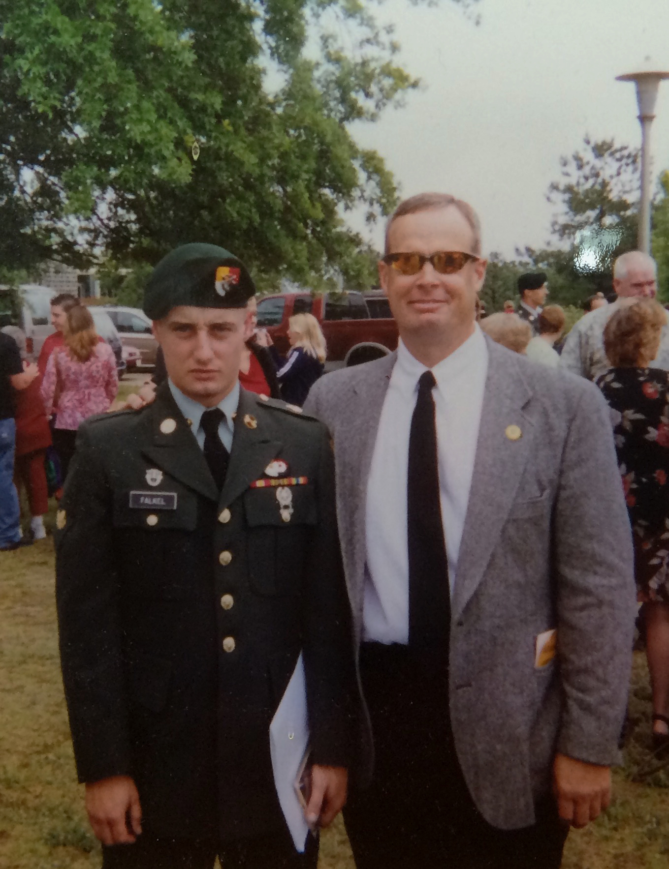 Dr. Jeff Falkel, right, with his son, Army Staff Sergeant Chris Falkel
