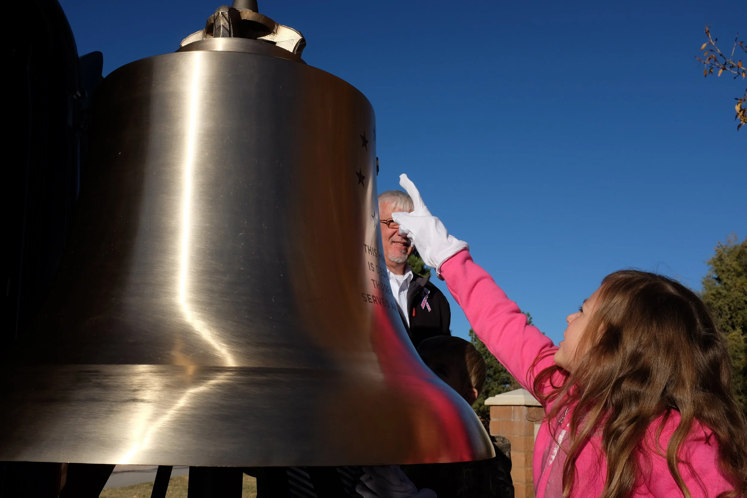 We had young and old admirers checking out the Honor Bell last month when we took it out to Kiowa High School for a presentation. We are happy to visit with kids around the Front Range and talk about the importance of military service and our veterans.