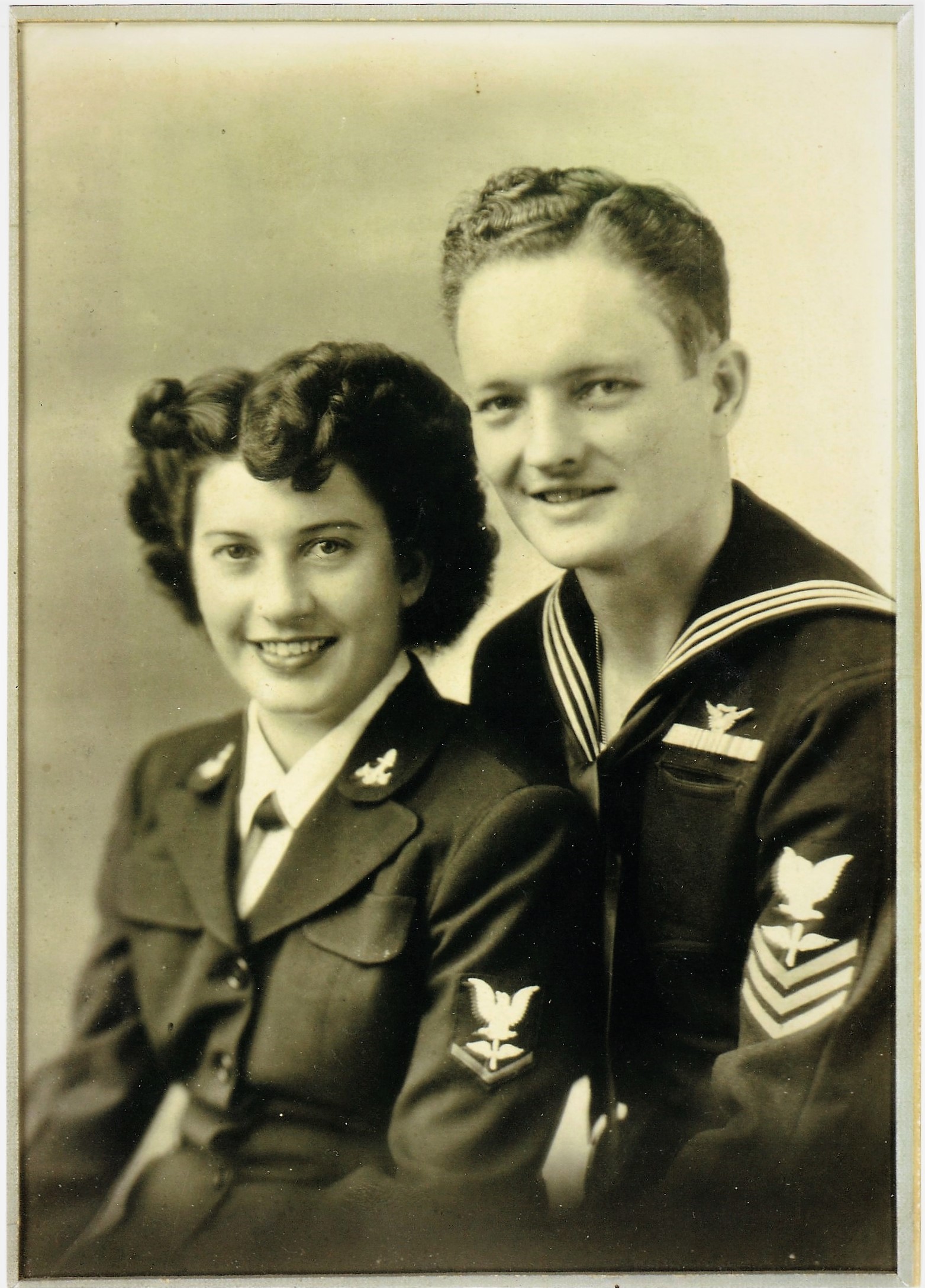 Gerry and Bill McKinley during their time in the Navy