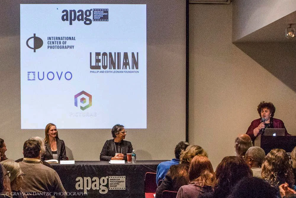 Dr. Loren Miller, Alla Efimova, and Mary Engel presenting “Museum Curators: How Do They Find Work for their Exhibitions and Collections?,” December 8, 2018. ICP, New York, NY.