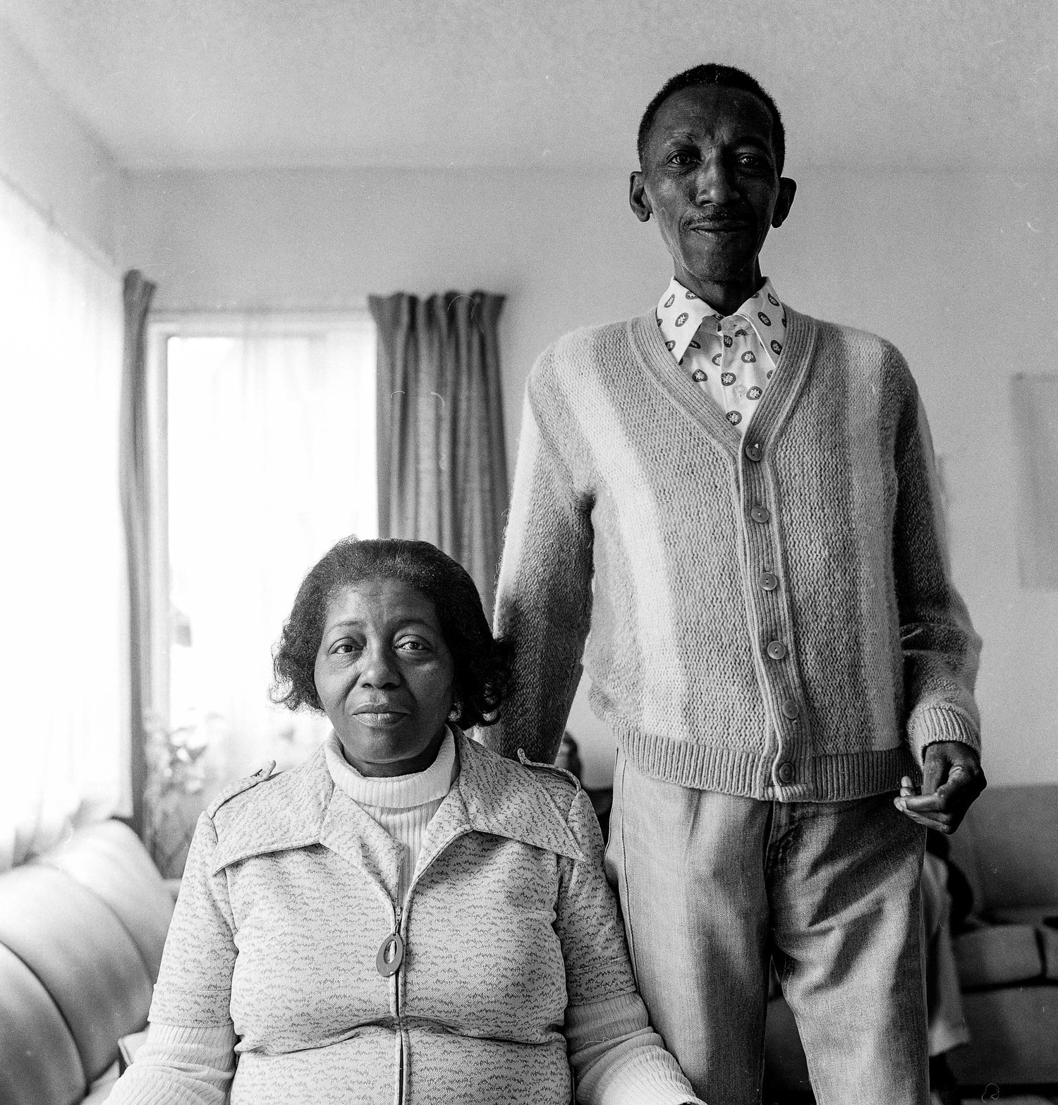 Jeannie O'Connor, West Berkeley Senior Center portraits, "Little Brother," 20 x 16 inches, silver gelatin print, 1984
