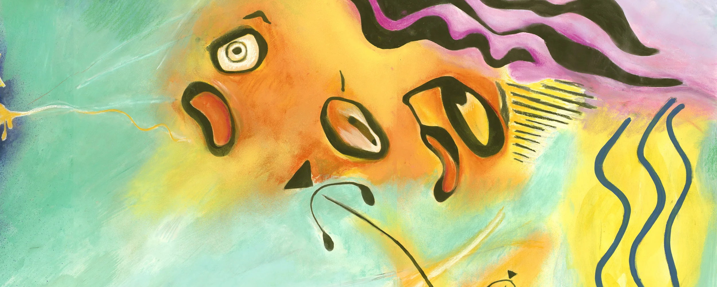 Ed Aulerich-Sugai, He Cries, She Cries, Homage to Our Sisters (detail), 1988. Chalk pastel and mixed media on paper. Courtesy of The Ed Aulerich-Sugai Collection and Archive
